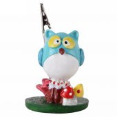Baykuş Puf Yastık Açık Mavi Masa Lambası Baykuş Notluk Üçlü Set - 3