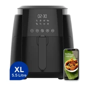 Kumtel Digital Fastfryer Airfryer 5.5 lt Yağsız Fritöz 1500 W Siyah Haf-02(TEŞHİR) - 1