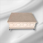 Ahşap- Ham Mdf- Desenli-takı-makyaj-aksesuar-çok Amaçlı- Ayaklı dikdörtgen Dekoratif Kutu - 7