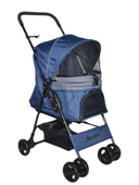 Zampa Showtime Lacivert Kedi-Köpek Arabası (SP02XKN)  | Katlanabilir, Fileli, Güvenli ve Şık Tasarım - 1