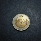 Escoines Koleksiyon 39963688005ddd7cd9 50Kuruş 2020 çapak hatalı ççt+ eski madeni para thumbnail 5