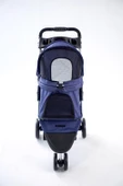 Zampa TriBoro Lacivert Kedi-Köpek Arabası | Katlanabilir, Süspansiyonlu, Güvenli ve Şık Tasarım thumbnail 4