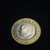 Escoines Koleksiyon 3996368800d9e66c12 2022 Yazı/tura capaklı 1tl ÇİL eski madeni para thumbnail 5