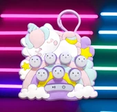 YÜKSEKKALİTE MİNİ LİLA POPİT YENİ NESİL ANAHTARLIKLI LİLA POPİT OYUNCAK POPİT SESLİ LED IŞIKLI POPİT thumbnail 1