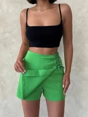Kuş gözü şort etek yeşil s25819 - 2