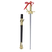 Altın Renk Kabzalı Zararsız Oyuncak Şövalye Kılıcı – 68 cm (Plastik) thumbnail 1