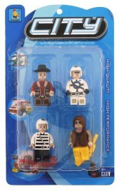 Ausini City 4lü Figür Seti -B KIRMIZI CEKET - 1