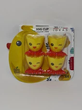 4'lü Şirin Civciv Yumurtalık Kahvaltılık Pişmiş Yumurta Koyma Standı thumbnail 3