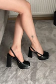 Kadın Asena Siyah 10 cm Platfom Topuklu Aykkabı thumbnail 2