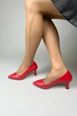 Kadın Sity Kırmızı Cilt 6 cm İnce Topuklu Stiletto - 2