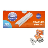 Delta 24/6 Gri Zımba Teli Gri 1000 li 10 Kutu Kod:1552 thumbnail 1