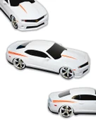 Ctoys 1:14 Ölçekli Chevrolet Copo Camaro Işıklı Uzaktan Kumandalı Araba Beyaz 1402B - 2