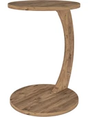 Tekerlekli C Sehpa Koltuk Sehpası  HAM MDF Yan Sehpa Zigon Sehpa Servis Sehpası - Atlantik Çam thumbnail 5