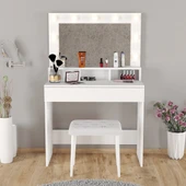 LİGHT MAKYAJ MASASI TABURELİ TAKIM thumbnail 3