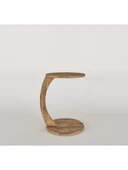 Tekerlekli C Sehpa Koltuk Sehpası  HAM MDF Yan Sehpa Zigon Sehpa Servis Sehpası - Atlantik Çam thumbnail 4