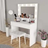 LİGHT MAKYAJ MASASI TABURELİ TAKIM thumbnail 4