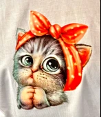 ASK-COTTON PENYE UNİSEX KEDİ BASKILI thumbnail 2