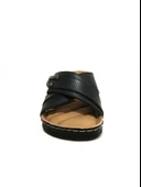 Apella Siyah Tokalı Çapraz Bant Anatomik Comfort Kadın Terlik thumbnail 5