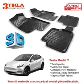 Tesla Model Y Premium 3D Havuzlu Paspas Seti - 1
