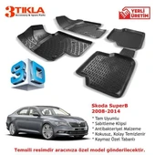 Skoda Superb 2008-2014 Premium 3D Havuzlu Paspas Seti - 1