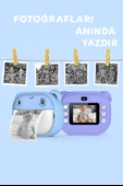 QASUL Çocuklar İçin Siyah-Beyaz Yazıcı Eğlenceli Fotoğraf Makinesi  Oyunlar ve Çift Kamera Müzik Bir Arada - 5