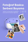 QASUL Çocuklar İçin Siyah-Beyaz Yazıcı Eğlenceli Fotoğraf Makinesi  Oyunlar ve Çift Kamera Müzik Bir Arada - 3