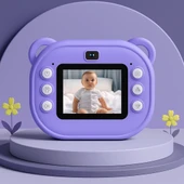 QASUL Çocuklar İçin Siyah-Beyaz Yazıcı Eğlenceli Fotoğraf Makinesi  Oyunlar ve Çift Kamera Müzik Bir Arada - 2