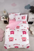 LaLiva Çarşafı Lastikli Ayıcıklı Pembe Çocuk Nevresim Takımı - 2