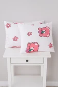 LaLiva Çocuk Yastık Kılıfı - 50x70 cm ölçülerinde- 2 adet -Pembe thumbnail 1