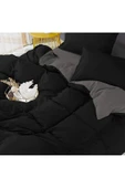 LaLiva Çarşafı Lastikli Tek Kişilik Siyah -gri Nevresim Takımı Antrasit Renk thumbnail 4