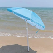 CYNDI - YILDIZ BASKILI MAVI PLAJ SEMSIYESI - 6