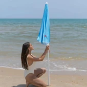 CYNDI - YILDIZ BASKILI MAVI PLAJ SEMSIYESI - 3