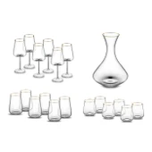 Emsan Brillante 19 Parça Bardak Seti Gold thumbnail 6