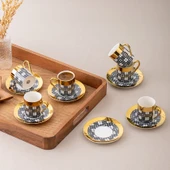 İstanbul Porselen Deren 6'lı Kahve Fincan Takımı 90 ml thumbnail 9