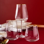 Emsan Brillante 19 Parça Bardak Seti Gold thumbnail 5