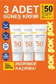 Dermaderm 3 Adet Spf 50+ Güneş Koruma Vitaminli Yüz ve Vücut Güneş Kremi 3 x 100ML. - 1