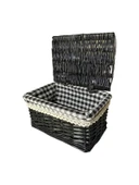 SİYAH KAPAKLI SEPET DİKDÖRTGEN. KÇK 29 X 20 X 15 CM - 3