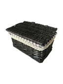 SİYAH KAPAKLI SEPET DİKDÖRTGEN. KÇK 29 X 20 X 15 CM - 1