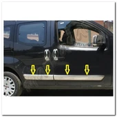 DB Chrome Peugeot Bipper Krom Yan Kapı Çıtası 2008 Sonrası 4 Parça P.Çelik thumbnail 1