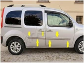 Markadan Renault Kangoo Krom Yan Kapı Çıtası 2008-2020 4 Parça Paslanmaz Çelik thumbnail 3