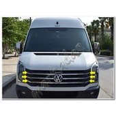 WOC Chrome VW Crafter Krom Ön Panjur 2012-2017 6 Parça Paslanmaz Çelik thumbnail 2