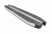 Omsa Line Jeep Commander 2006-2010 Blackline Mat Alüminyum Alınlı Yan Basamak thumbnail 1