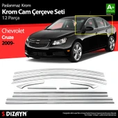 S-Dizayn Chevrolet Cruze SD Krom Cam Çerçeve Seti 12 Prç 2009-2019 A+ Kalite thumbnail 1