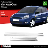 S-Dizayn Ford Fiesta Krom Yan Kapı Çıtası 4 Prç 2002-2006 thumbnail 1