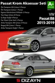 S-Dizayn VW Passat B8 Krom Aksesuar Seti Full A+Kalite thumbnail 1