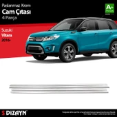 S-Dizayn Suzuki Vitara Krom Cam Çıtası 4 Prç. 2016-2019 thumbnail 1