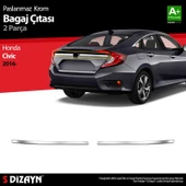 S-Dizayn Honda Civic Krom Bagaj Çıtası 2 Prç 2016-2021 thumbnail 1