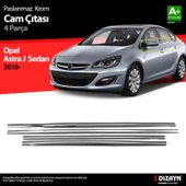 S-Dizayn Opel Astra J SD Krom Cam Çıtası 4 Prç 2012-2020 thumbnail 1
