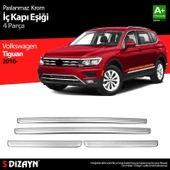 S-Dizayn VW Tiguan Krom İç Kapı Eşiği 4 Prç. 2016-2024 thumbnail 1