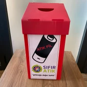 İZGE PP 2 Lİ GERİ DÖNÜŞÜM SIFIR ATIK SETİ ve PİL ATIK KUTUSU - 3